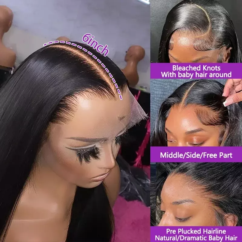 Hd Lace Wig 13X6 Human Hair Straight Lace Front Wig For Women Glueless Wig Human Hair Ready To Wear 13X6 Hd Lace Frontal Wig