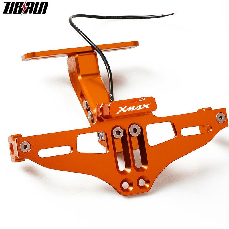 FOR YAMAHA XMAX 125 XMAX 200 XMAX250 XMAX300 XMAX400 Rear License Plate Holder Bracket with Light Tail Tidy Fender Eliminator