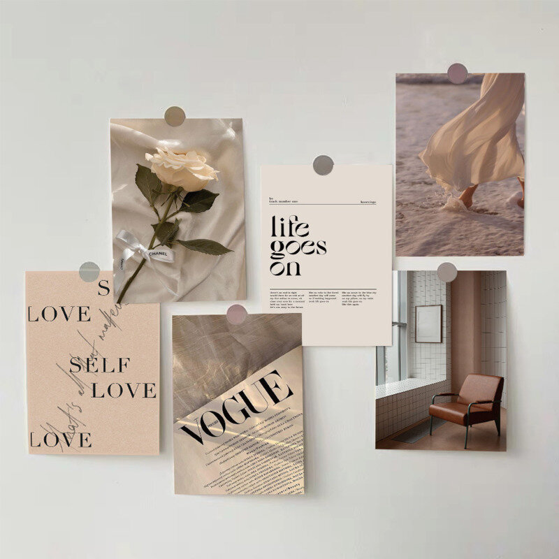 Postal de arte minimalista francés, 10 tarjetas decorativas de pared de fondo moderno para el hogar, mensaje creativo, accesorios para fotos, 10 hojas, nuevo Ins