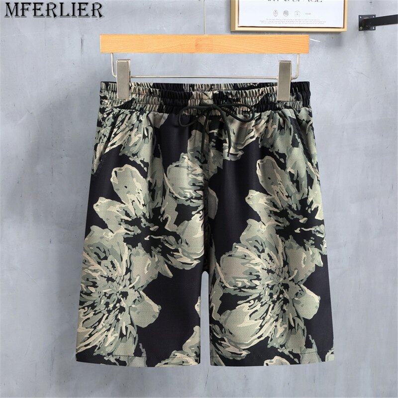 Shorts de praia Graffiti casual masculino, calça curta legal, fundo grande, moda verão, plus size, 11XL