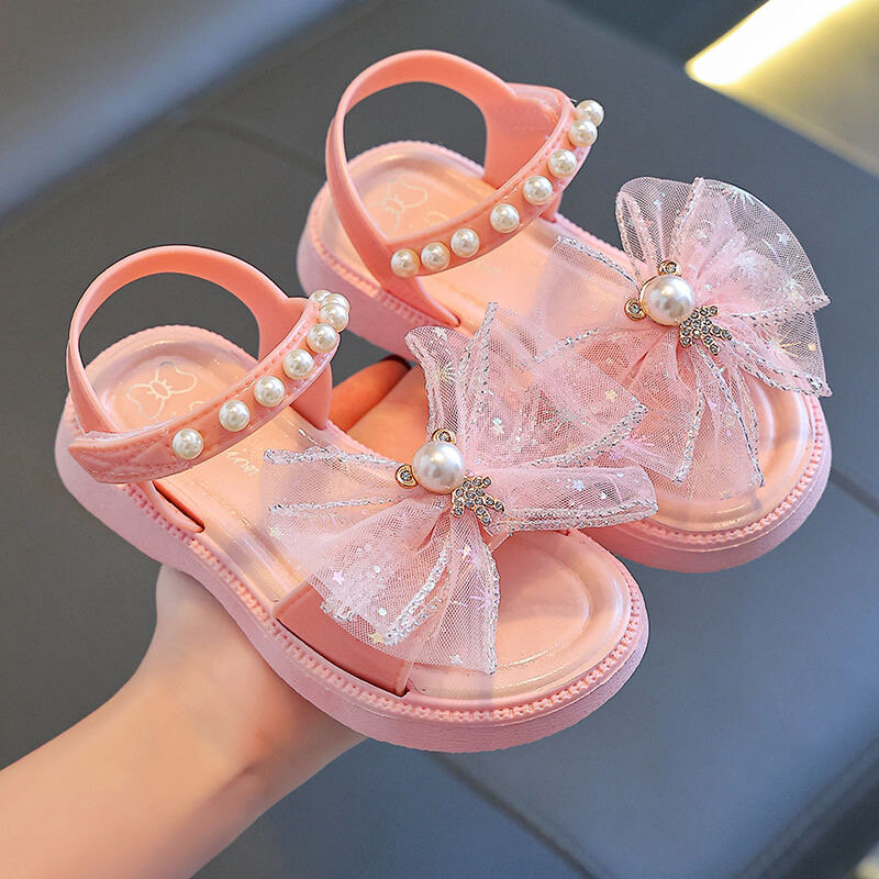 Sandal Perempuan Mode Baru Musim Panas Anak Besar Perempuan Antilicin Sepatu Putri Anak Kecil Perempuan Anak-anak Sol Lembut Sepatu Pantai