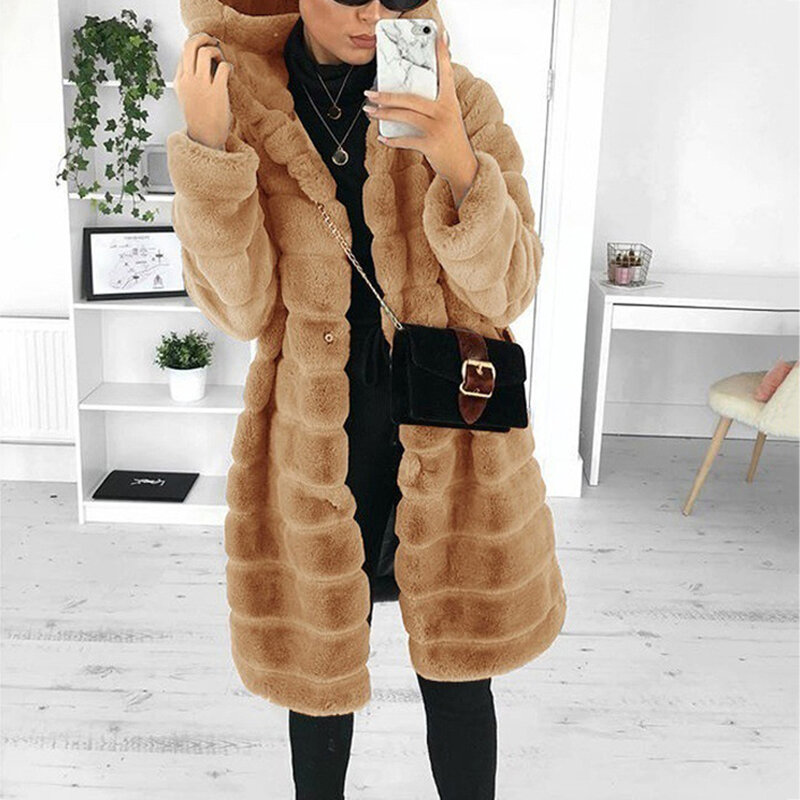 Winter Women Warm Coat Faux Fur Winter Coats Comfort Warm Outerwear