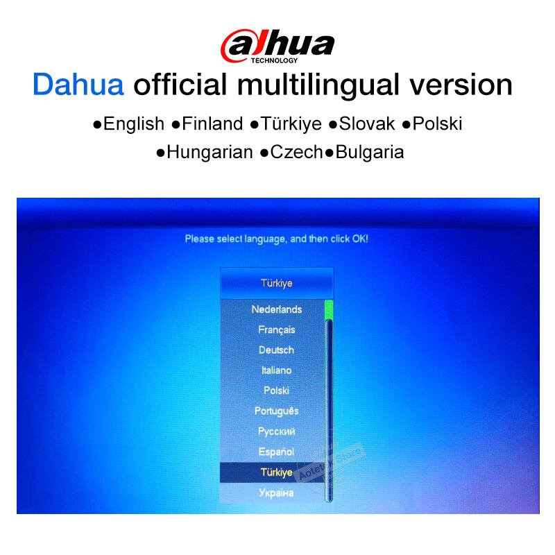 Dahua MultiLang 7 인치 스크린 네트워크 IP 카메라 모니터, 실내 비디오 인터콤 VTO 초인종 레코드 및 스냅샷 시스템 VTH1550CH-S2