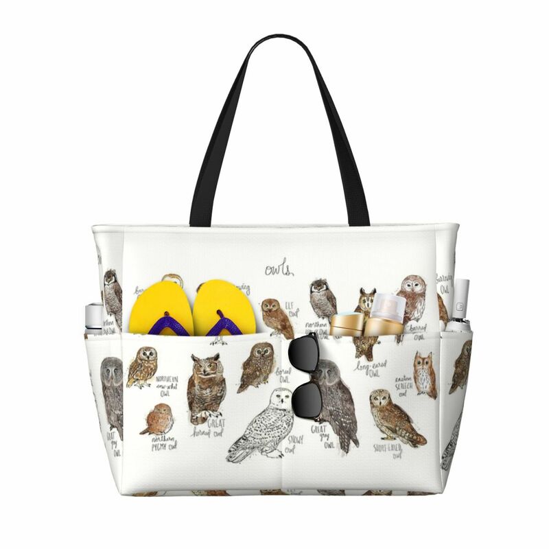 Owls Beach Travel Bag, Tote Bag Retro Shopping Sports Birthday Gift Multi-Style Pattern