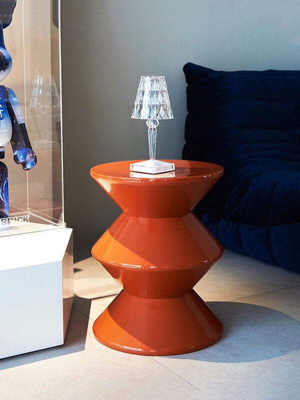 طاولة قهوة مستديرة من البلاستيك الاسكندنافي أثاث المنزل غرفة المعيشة أريكة طاولة جانبية الممر الأحذية البراز شرفة منضدة مكتب صغير