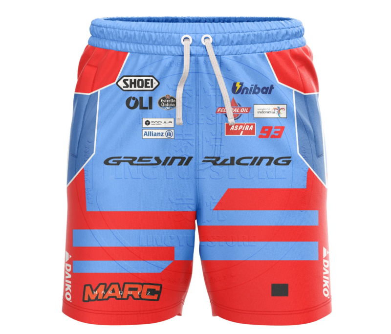 Новинка 2024 г., Gresini Racing № 93, летние мужские повседневные пляжные шорты Марка Маркеса, мотоциклетная летняя одежда