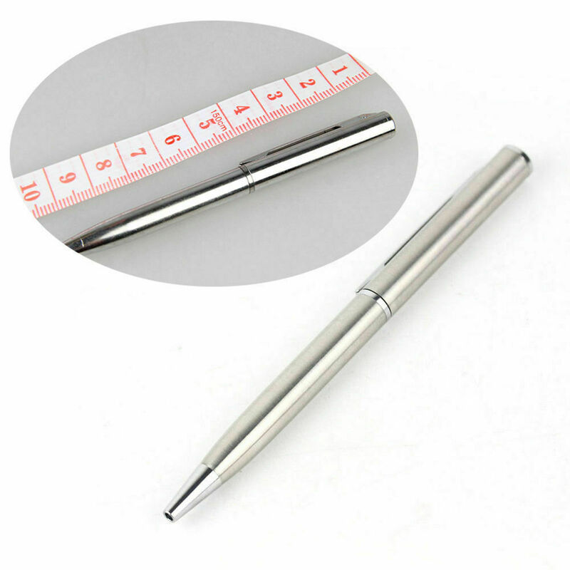 Transparente Prata Rotating Caneta Esferográfica, Longo Plástico Twistable Pen, Mini Bonito Estilo Curto, Comprimento 10cm