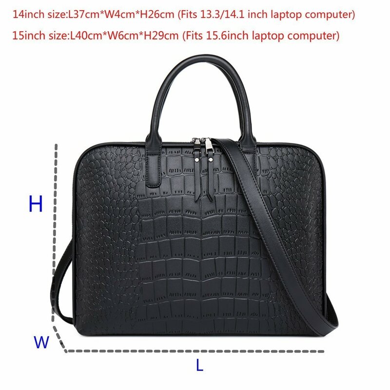 2024 valigetta da donna d'affari borsa da donna in pelle Totes 15.6 borsa per Laptop da 14 pollici borse da ufficio a tracolla per slip da donna