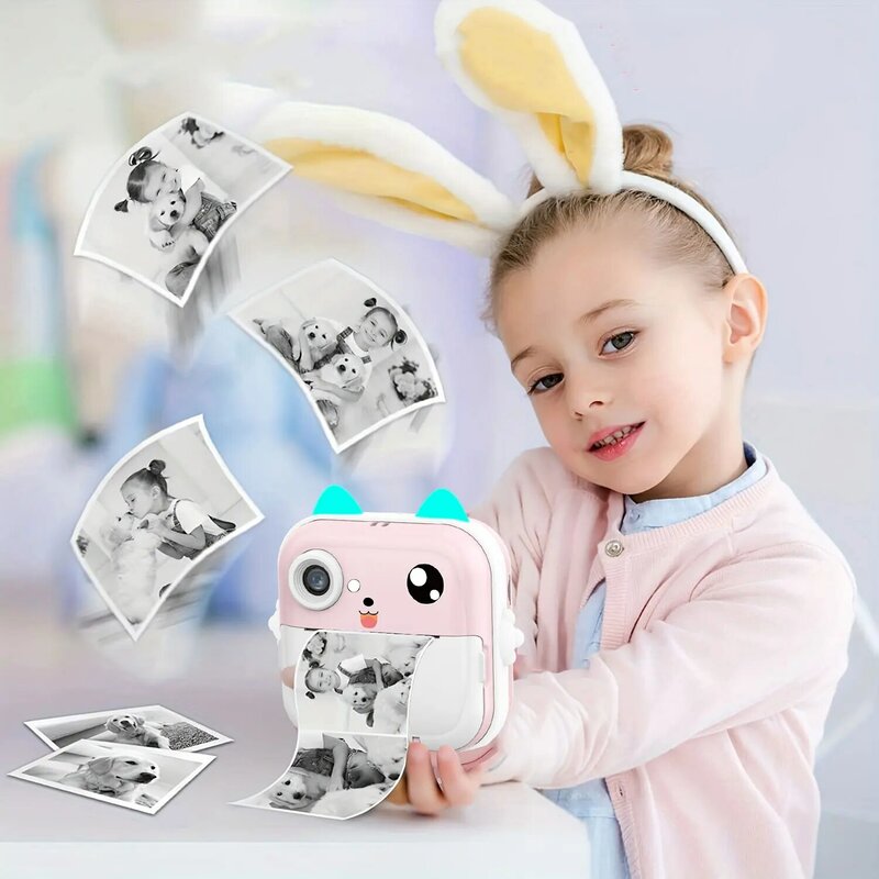 Mini Fotoprinter Voor Iphone/Android, Kinderen Instant Print Camera Kinderen Videofotografie Digitale Fotocamera Speelgoed Mini Thermisch