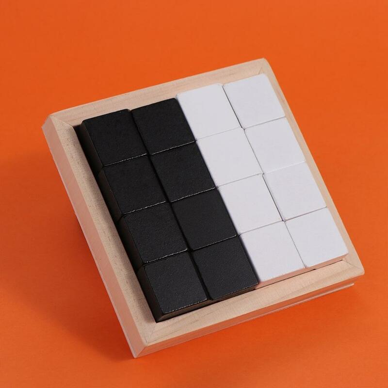 Puzzle bentuk geometris, teka-teki pendidikan buatan tangan 3D Jigsaw Puzzle 3D kayu geometris blok bangunan