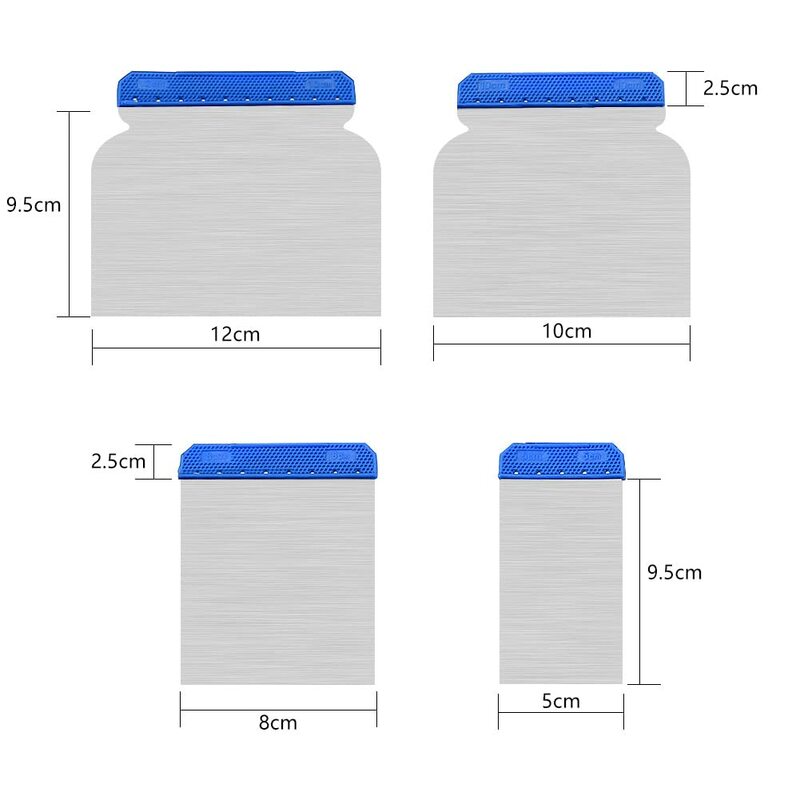 Kit de Ferramentas de Pintura Lâmina Shankless, Rápido de Usar para Reparo Home Drywall, Facas De Enchimento Continental Seriamente Bom, 4 Pcs
