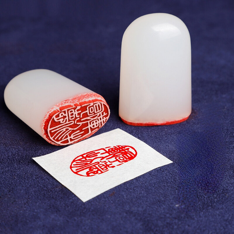 Resin Finished Seal Sellos Calligraphy Painting Collection White Seal Portable Chinese Calligraphy Painting Finished Stamps