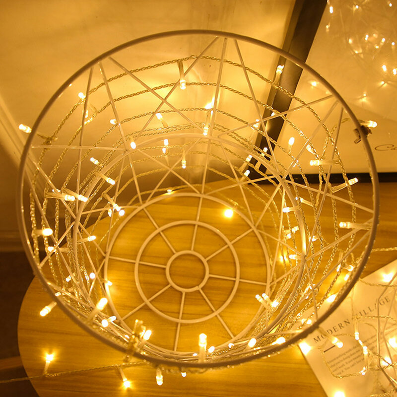 Guirxiété lumineuse LED à piles AA, lumières de Noël dégradées étanches, fête de vacances, décoration de mariage, 1m, 3m, 6m, 10m