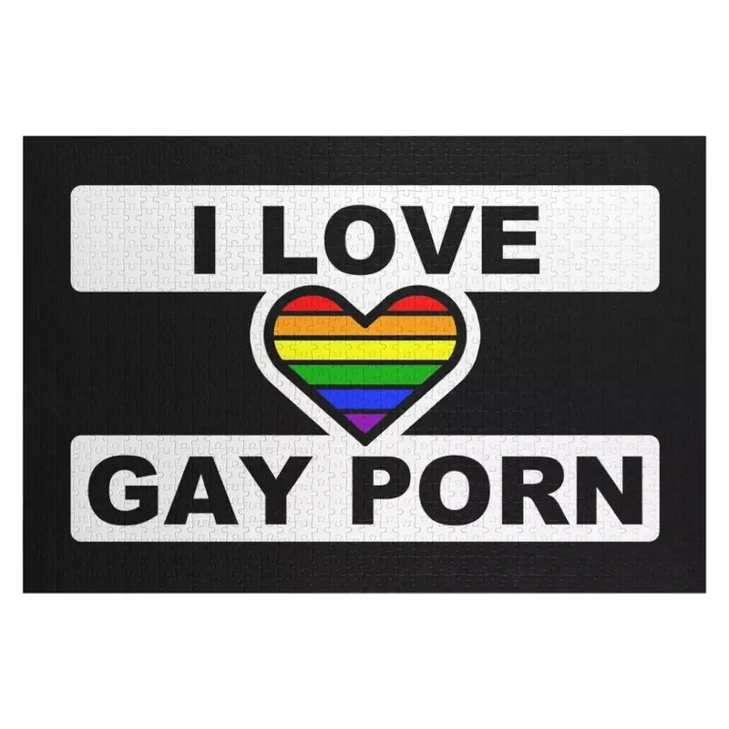 I LOVE GAY PORN - BE LOUD. BE PROUD. YOU are VALID! Funny practical joke gift FREAK FLAG Jigsaw Puzzle Personalized Toys Puzzle