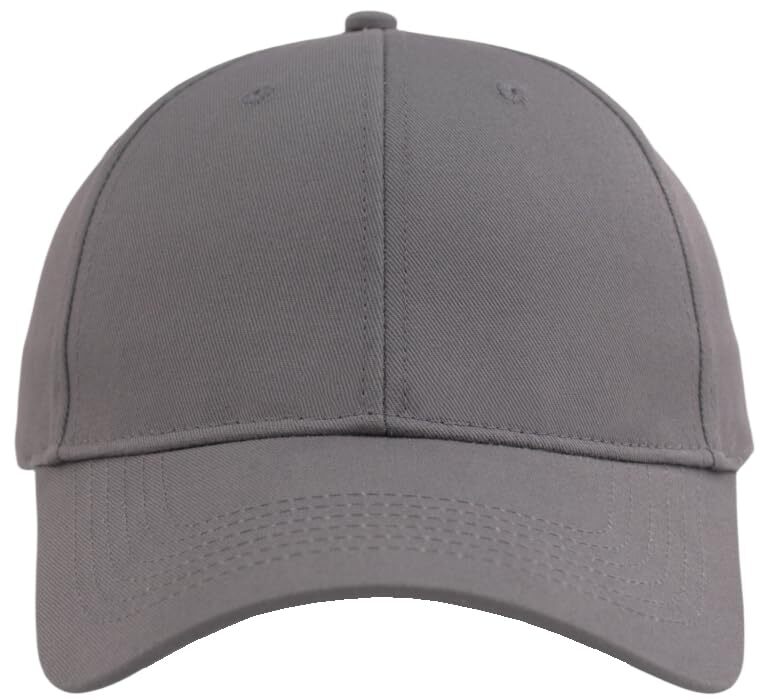 ユニセックスのクラシックな調節可能なコットン野球帽,無地の空白のキャップ,灰色,綿100%,トレーニング,ランニング,ゴルフボール,男性と女性