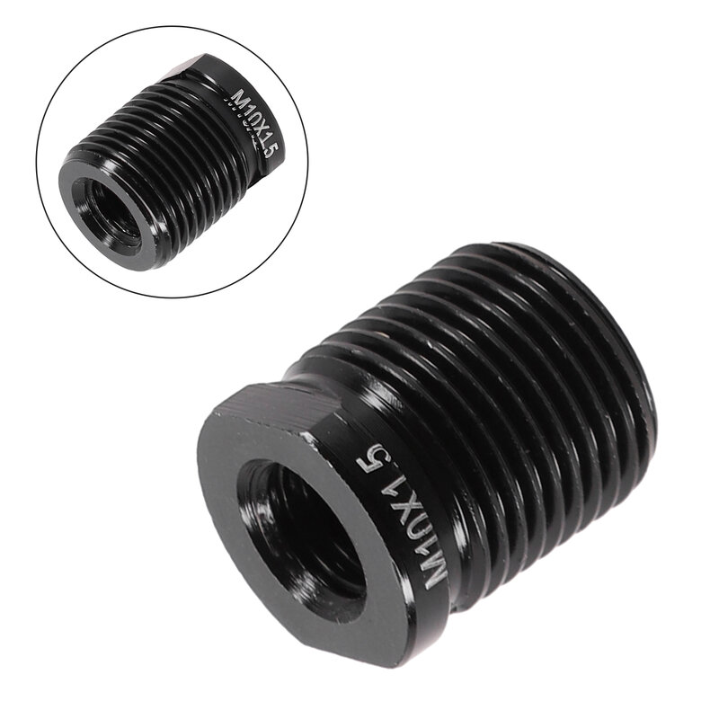 1pc Universal Black Aluminum Alloy Shift Knob Adapter With Inside Thread For Universal Knob*1.25 M10*1.25 M8*1.25 M10*1.5