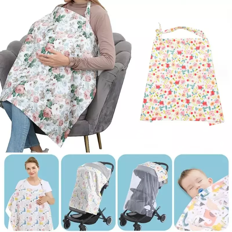 Moeder Uitje Borstvoeding Hoes Ademende Katoenen Handdoek Babyvoeding Hoezen Anti-Glare Verpleegschort Voor Borstvoeding