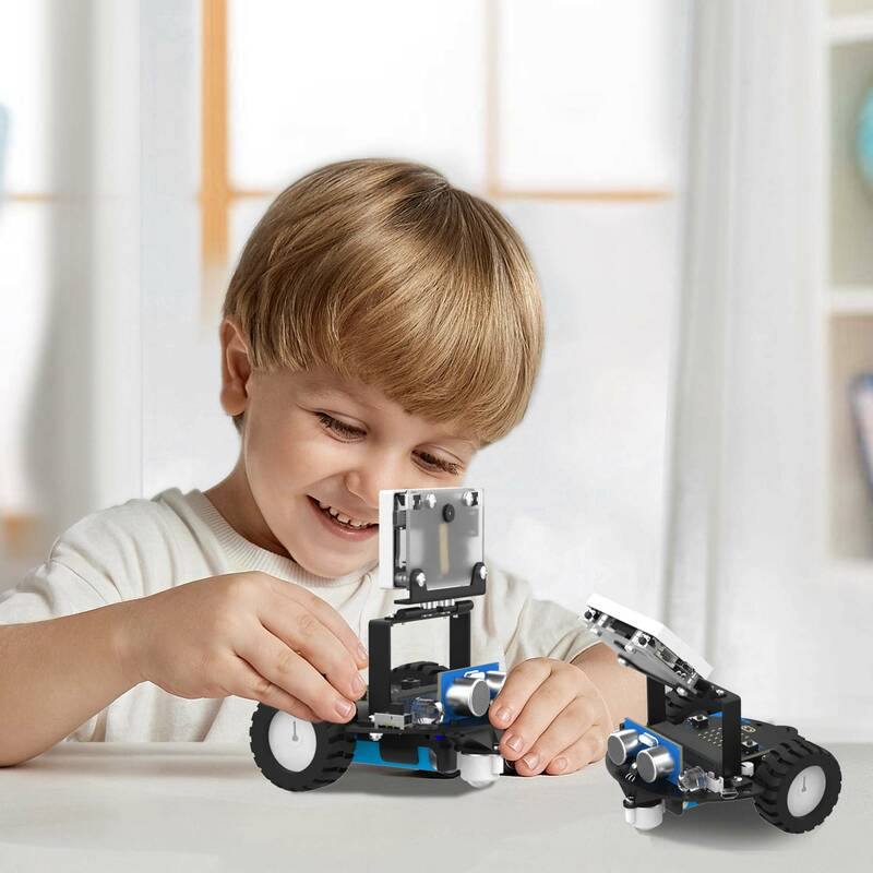 Yahboom Microbit Robot Car TinybitPro with K210 Visual Module Support Object Detection And Face Recognition Kids Coding STEM
