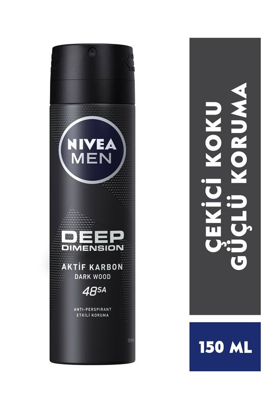 Men's Spray Deodorant Deep Dimension 48 Hours Anti-perspirant Protection 150ml x 5 Pieces