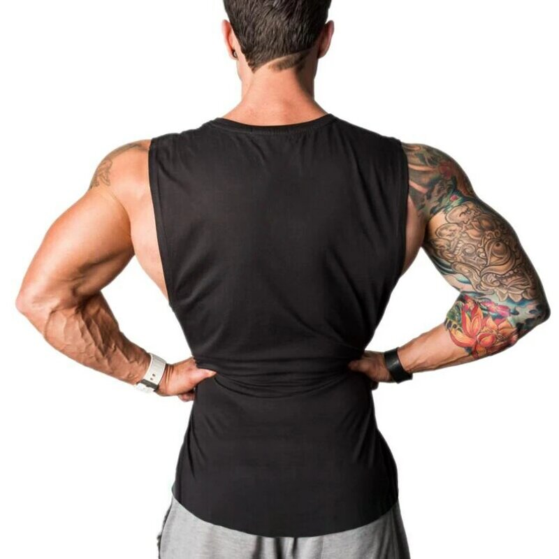 Merek Stringer Gym Tank Top Pakaian Musim Panas Binaraga Latihan Kebugaran Fashion Singlet Tanpa Lengan Otot Kemeja Rompi Pria