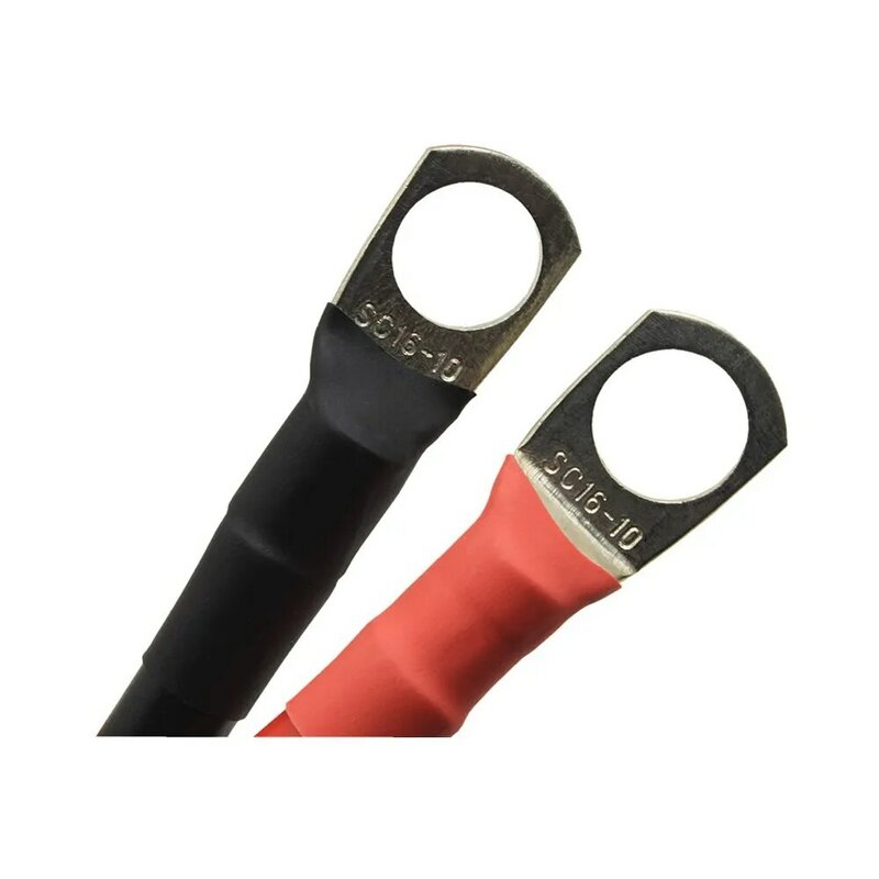 2pcs 50cm Copper Wire Battery Connect Cable Terminal Kit 5AWG 16 Square Battery Connection Cable Cord with Lug