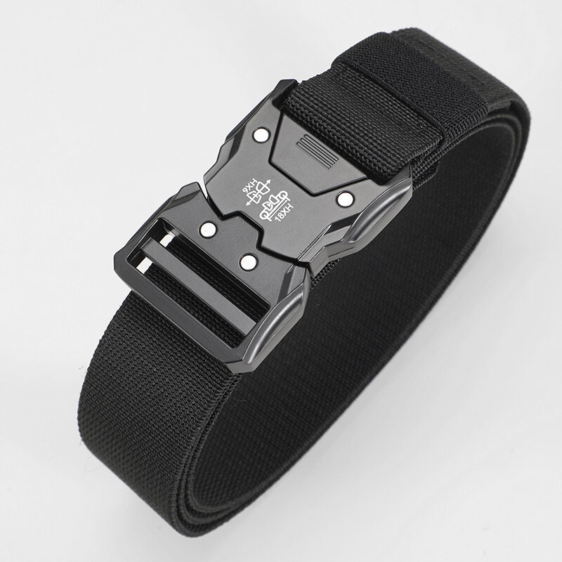 FARAMIGO-cinturón táctico con hebilla de Metal para hombre, cinturón elástico de liberación rápida, informal, para entrenamiento de herramientas, YD124, 2023