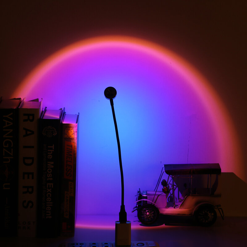 Новый портативный USB-светильник закат светодиодный ночник Галактический Светильник проектор для спальни декоративное освещение Youtube TikTok ж...