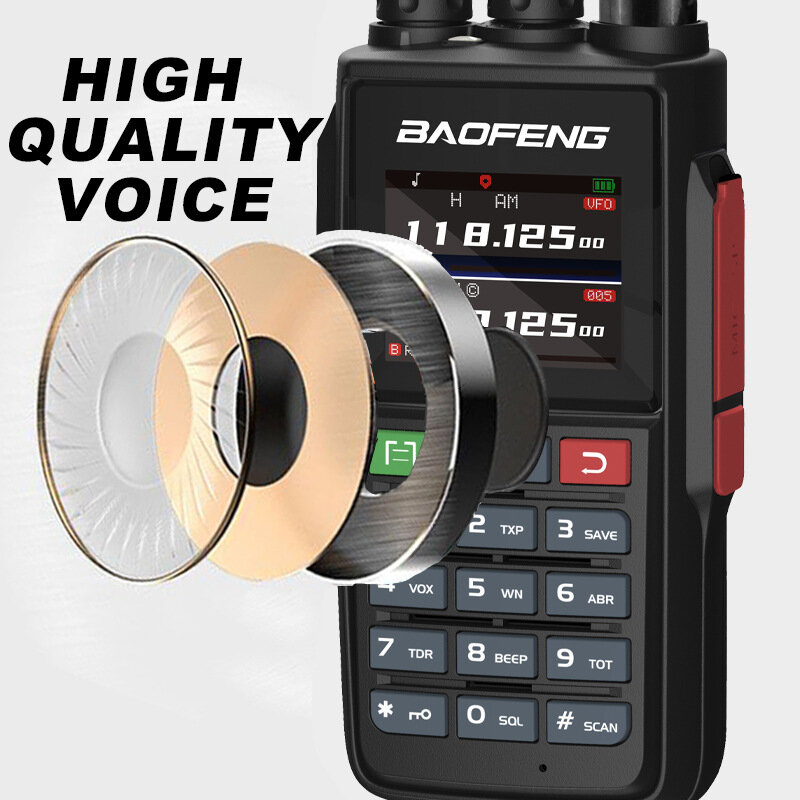 UV-22 BAOFENG Portable Walkie Talkie BF-UV22 Two Way Radios 2800mAh 999 Channels Support TYPE-C Charge Frequency Scan DTMF NOAA