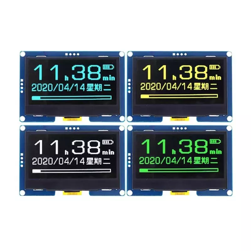 Antarmuka seri modul Tampilan LCD OLED untuk Arduino UNO R3 C51, 2.4 ", 2.42", 128x64, SSD1309, 12864, 7 pin SPI/IIC I2C