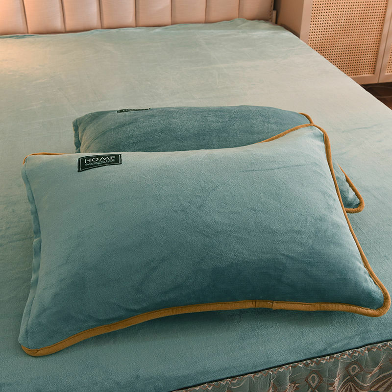 Фланелевый чехол для подушки 48*74 см, однотонный мягкий удобный чехол для взрослых для сна, постельное белье, чехол для подушки, теплый плотный чехол для осени и зимы, 1 шт.
