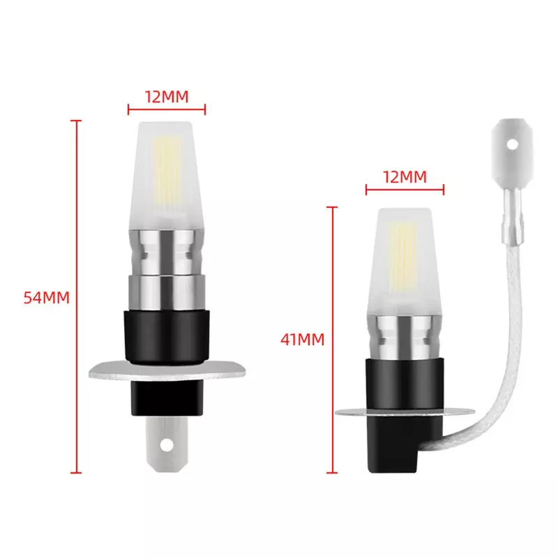 Alumínio liga LED nevoeiro lâmpada, luzes do carro, luzes de corrida, branco leitoso, 3W, PC, 1pc