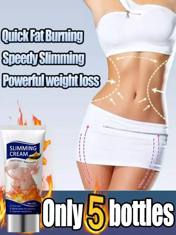 Slimming Cream: Powerful Fat Burning for Full Body Sculpting in 7 Days - Men & Women Fast Belly Weight Loss Solution