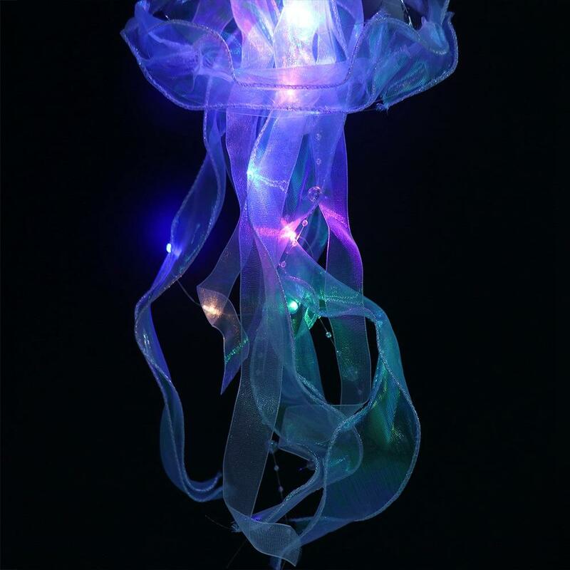 Lanterne de fleurs portable avec glands pour petite pièce, lampe méduse, veilleuse, fête d'anniversaire, festival de la mi-automne, décoration