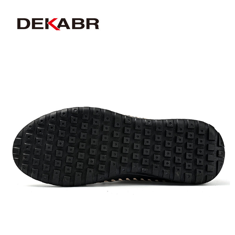 Мужская повседневная обувь для вождения DEKABR, черная сетчатая воздухопроницаемая обувь для весны и лета, 2019
