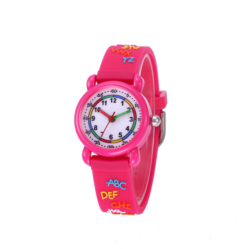 นาฬิกาสำหรับเด็กสายซิลิโคน3D ลายการ์ตูนหน้าปัดนาฬิกาสีลูกกวาดสำหรับนักเรียนกันน้ำนาฬิกาควอตซ์สำหรับเด็กชายและเด็กหญิง