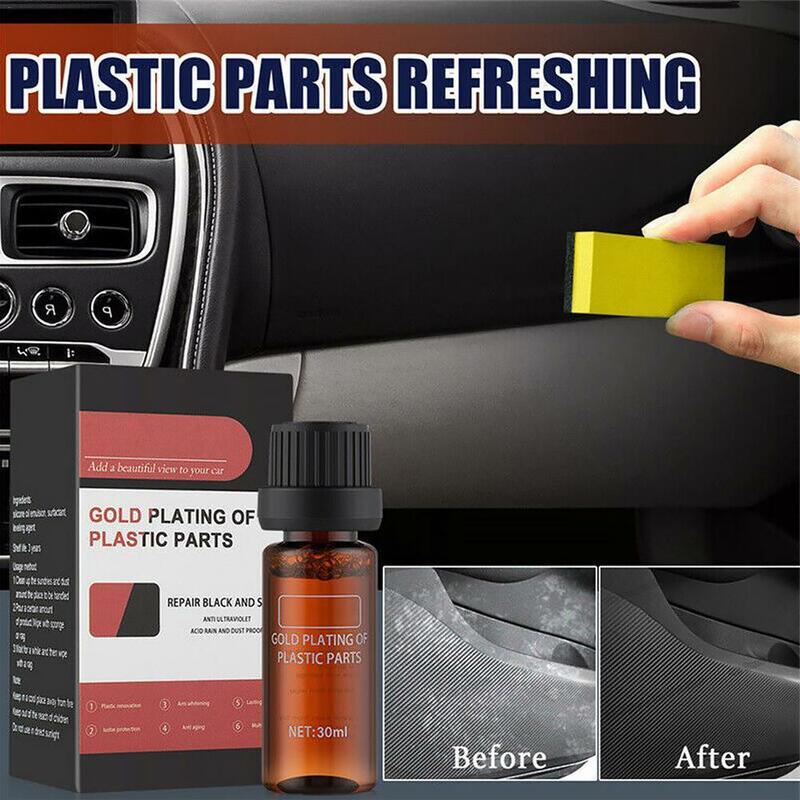 Agente di pulizia per auto da 30ml parti in plastica agente di ricondizionamento pasta di rivestimento detergente per la manutenzione per l'agente interno del pannello degli strumenti dell'auto