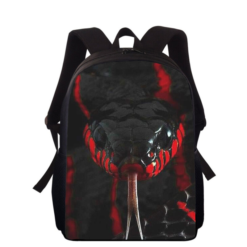 Artystyczny obraz wąż zwierzęcy 15 ”nadruk 3D plecak dla dzieci torby szkolne dla chłopców podstawowych dziewcząt plecak uczniów torby na książki szkoły