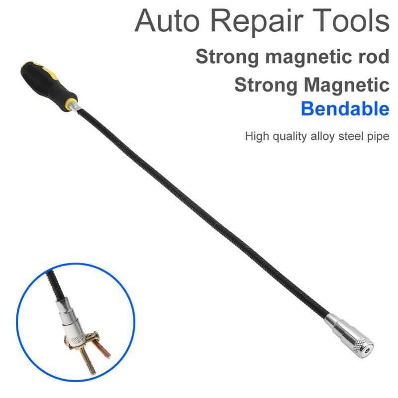 Magnetische Pick Up Tool Met Led Licht Flexibele Lente Magneet Pickup Tool Grab Grabber Voor Vuilnis Pick Up Arm Extension