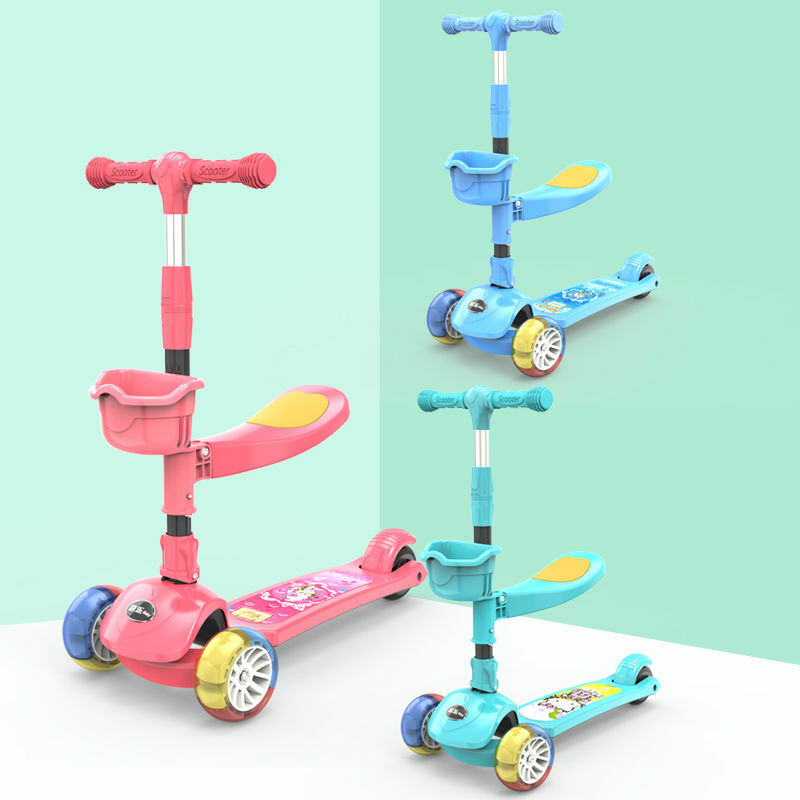 Kinder roller 1-2-3-6-12 jahre alt drei-in-one können sitzen yo-yo mädchen junge baby kind roller outdoor reiten spielzeug roller