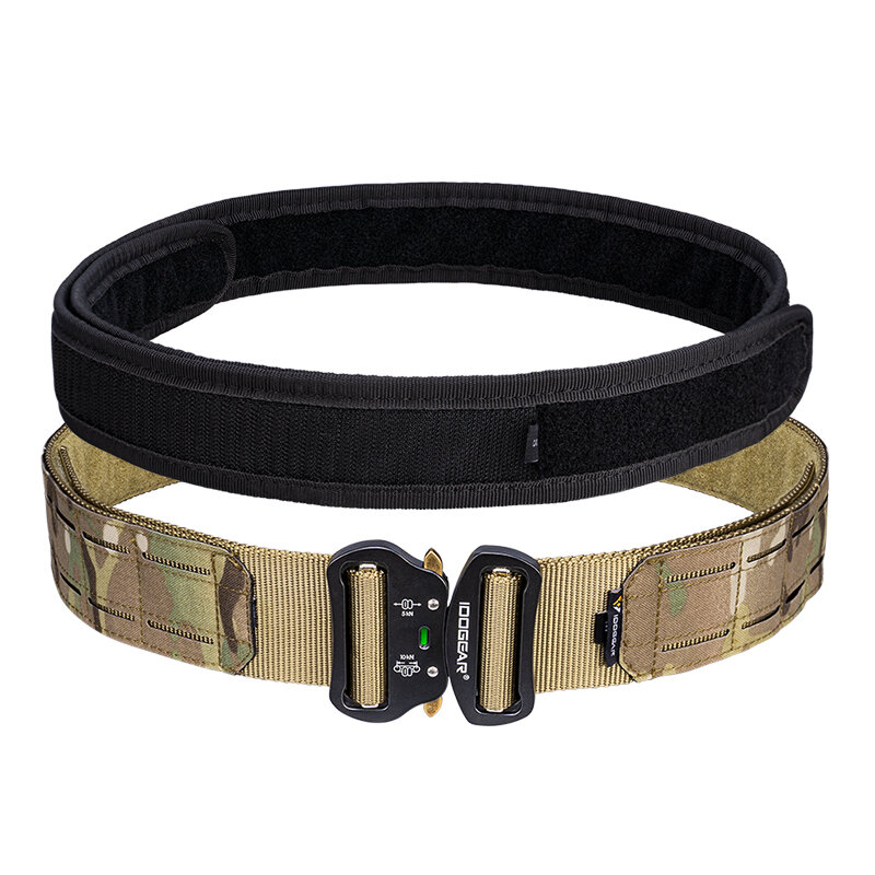 IDOGEAR – ceinture tactique pour hommes, 2 pouces, boucle métallique à dégagement rapide, MOLLE, camouflage, 3415