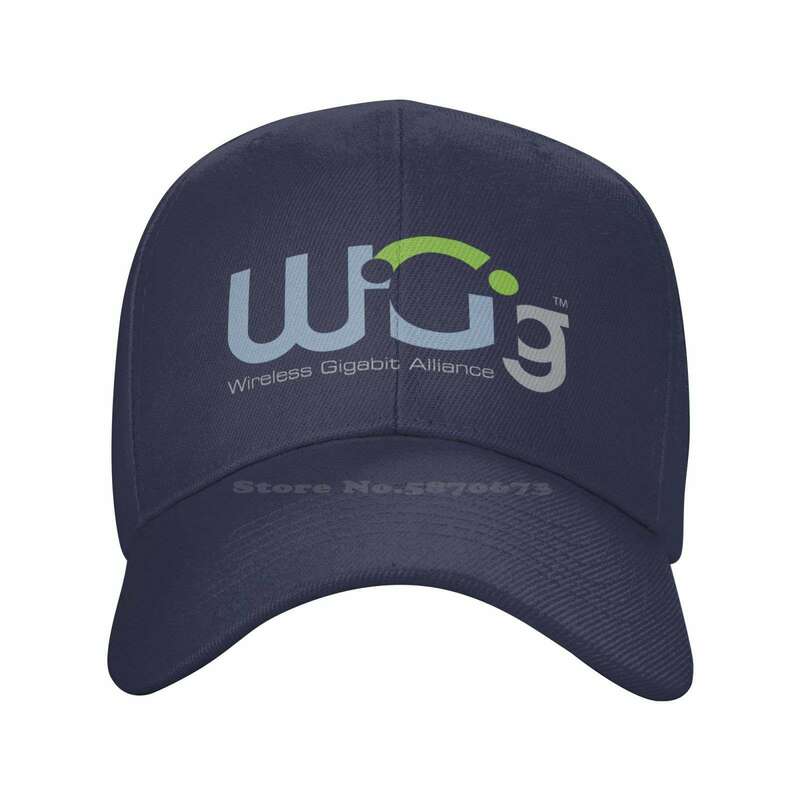 Wireless Gigabit Alliance Logo Moda qualidade Denim cap Chapéu malha Baseball cap