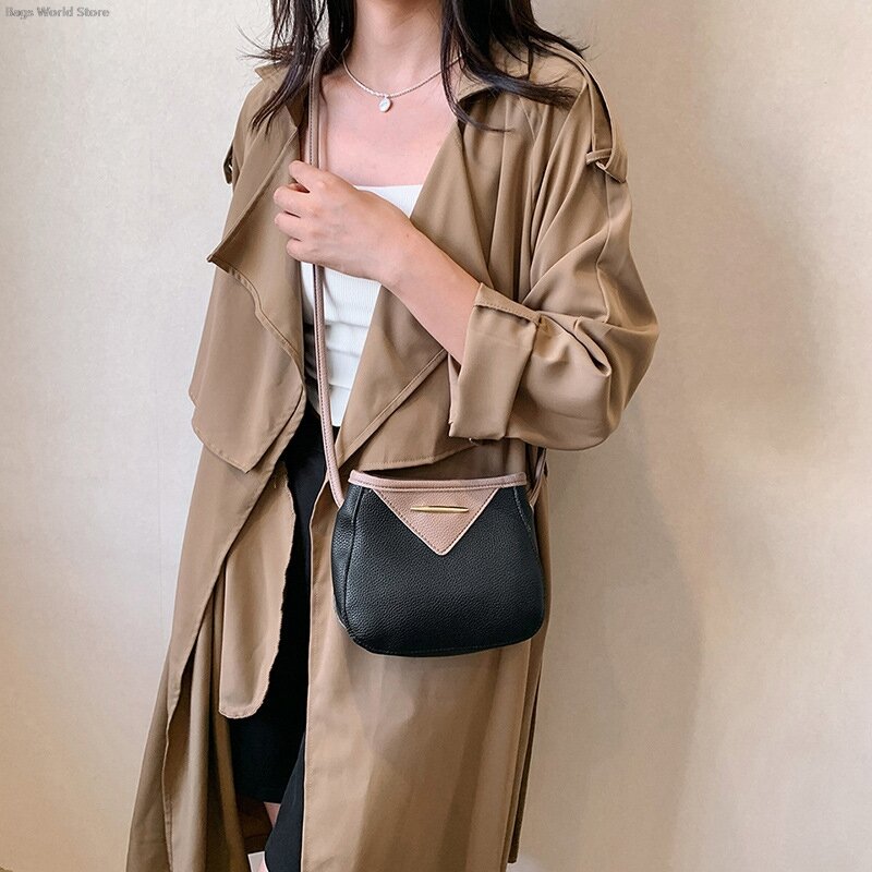 New Retro Women's One Shoulder Mother Bag Colored Soft Leather Bucket Bag