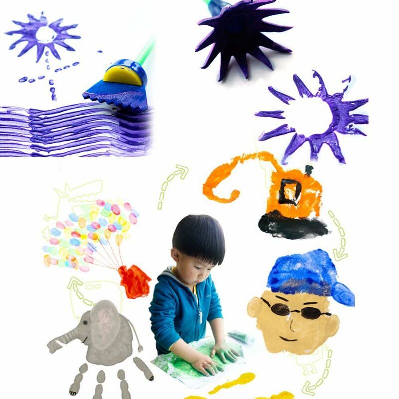 8PCS/Set Gift Children Drawing Toys Sponge Art Supplies DIY Handcraft Painting Graffiti Sponge Seal Brush