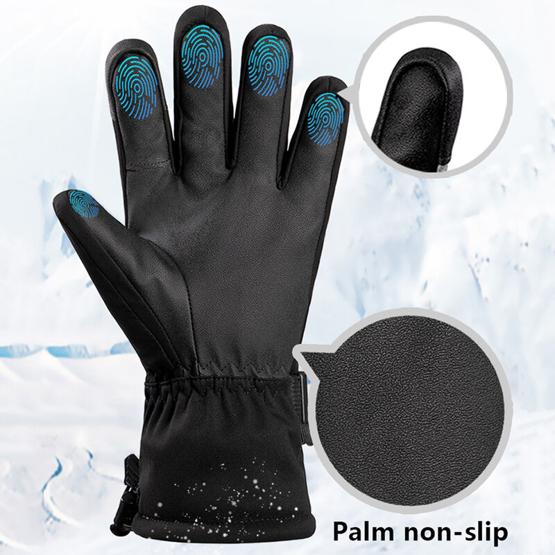 ถุงมือเล่นสกี Locle ถุงมือขี่มอเตอร์ไซค์ถุงมือลุยหิมะหน้าจอสัมผัส, ถุงมือสกีใช้ได้ทั้งชายและหญิงกันลม