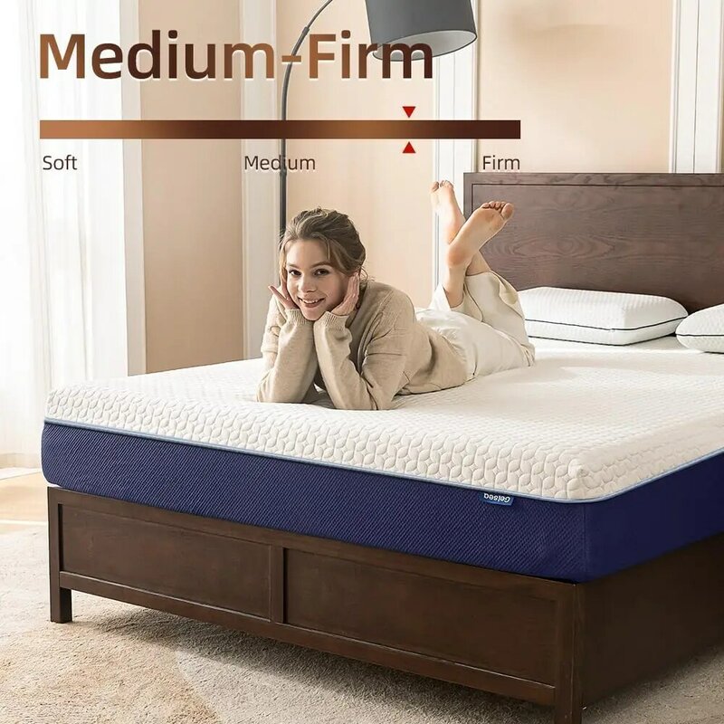 Kühlgel Memory Foam Matratze aus den USA,Hybrid matratze mit atmungsaktivem Bezug, Bett in einer Box, Drucken tlastung