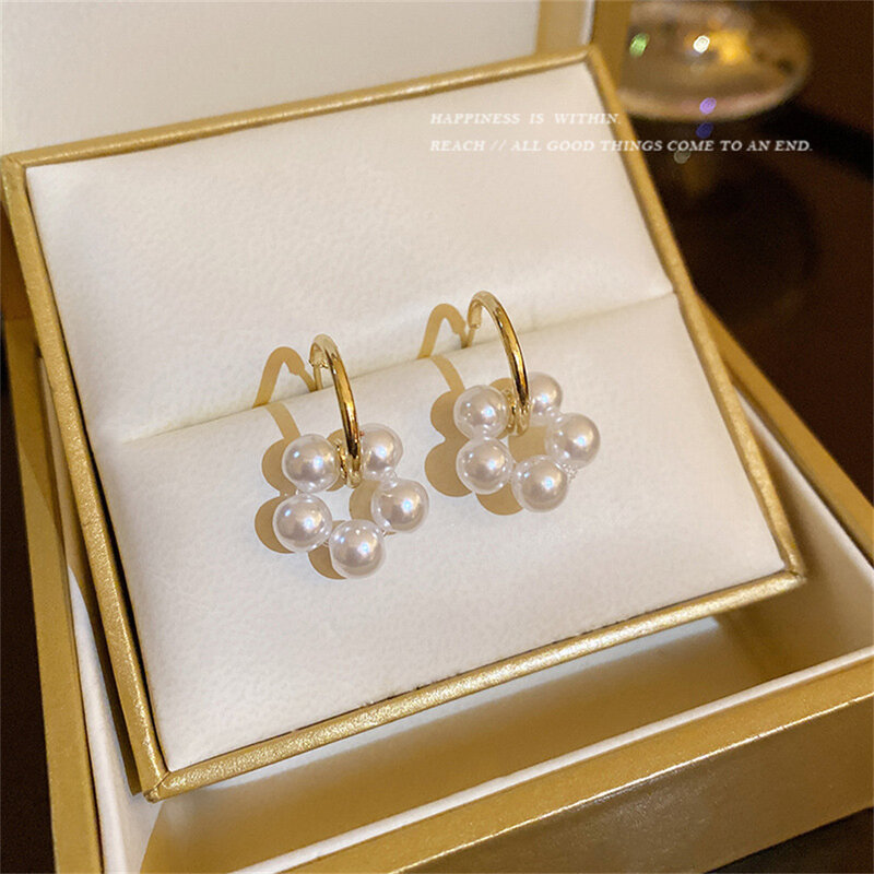 1 ~ 5 Paar Vintage Ohrringe Retro-Stil elegante luxuriöse Barock Perlen Ohrringe Mode Ohrringe Ohrring Bestseller