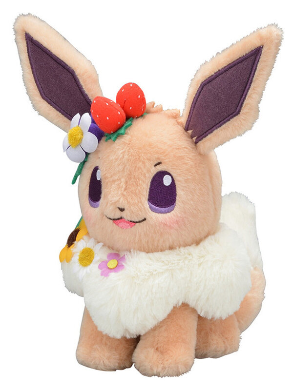 Zabawki 18cm wianek wiosenny festiwal wianek Pikachu Eevee pluszowy Pokemon pluszowa lalka miękkie nadziewane lalki Pikachu prezent dla dzieci