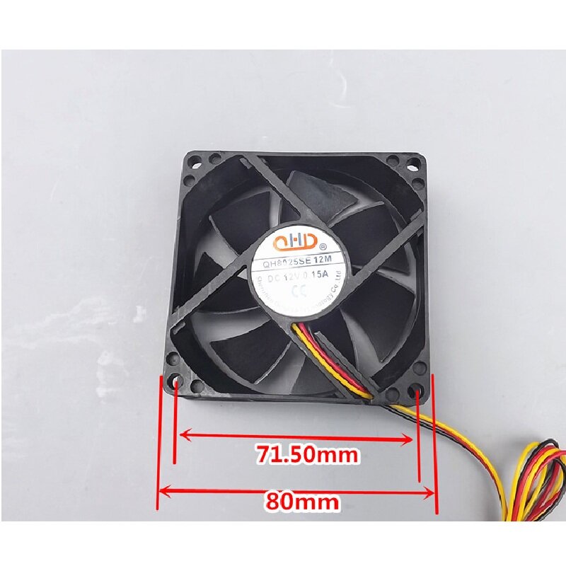 2 PCS/LOT Brand New DC12V 80x80x24mm 8024 Small Brushless Cooling Cooler Fan
