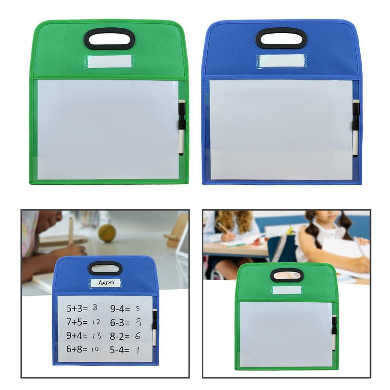 Dry Erase Bolsos Protector Sheet, Classroom Suprimentos com ilhós Grommet, Escrever e Limpar para Ensino Trabalho