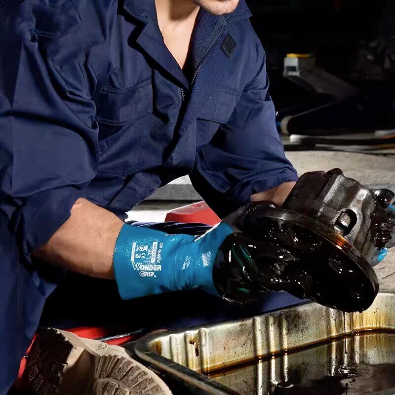 耐油性作業用手袋,完全なハイフローラルパイカフガス,バイオレット,防水酸ベース,化学防止